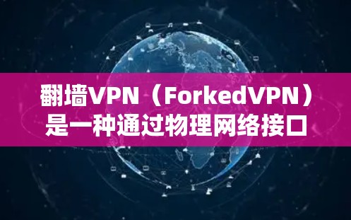 翻墙VPN（ForkedVPN）是一种通过物理网络接口隔离网络环境，让用户能够在另一端访问不同的网络资源。它通常用于网络安全、虚拟网络（VPN）或者访问不常用的网络资源（如文件传输、远程控制等）