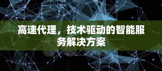 高速代理，技术驱动的智能服务解决方案