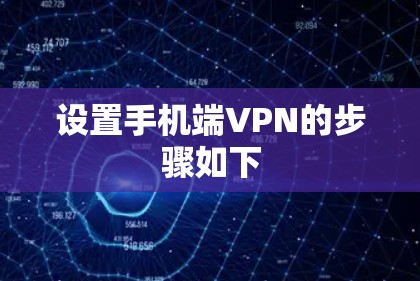 设置手机端VPN的步骤如下